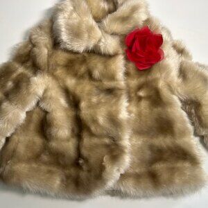 Kate Spade New York Girls' Faux-Mink Coat-Baby Kids Never worn